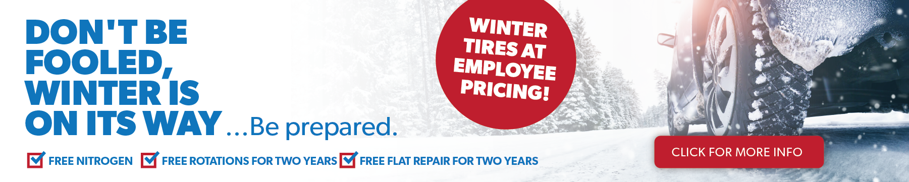 Don't be fooled, winter is on its way. Be prepared.